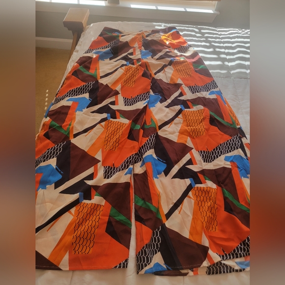 Wide leg printed pants - Picture 1 of 3